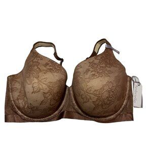 Ambrielle Bra Womens 44H Lightly Lined Full Coverage Underwire Nutmeg Spice Lace